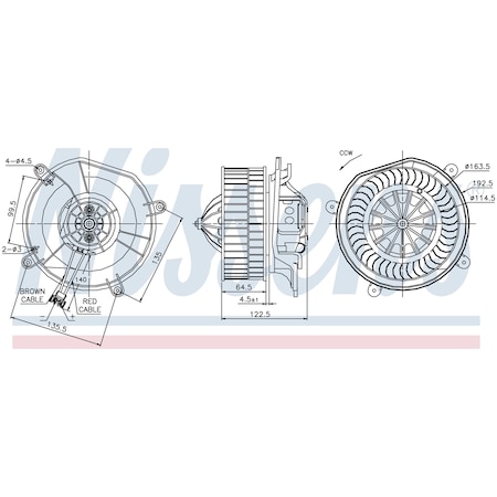 Nissen Blower Motor, 87103 87103
